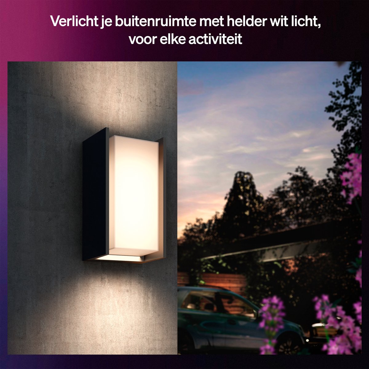 Philips Hue Turaco wandlamp - Tuinverlichting - Antraciet grijs - IP44 - Wit en gekleurd licht - 1100 lumen - Bediening via onze app of met je stem - Compatibel met Matter — afbeelding 7