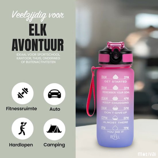 MOMO WAY Drinking Bottle 450ml Water Bottle with Rose Quartz Glass Bottle Funny Gifts for Men Women for School Sports Fitness Gold