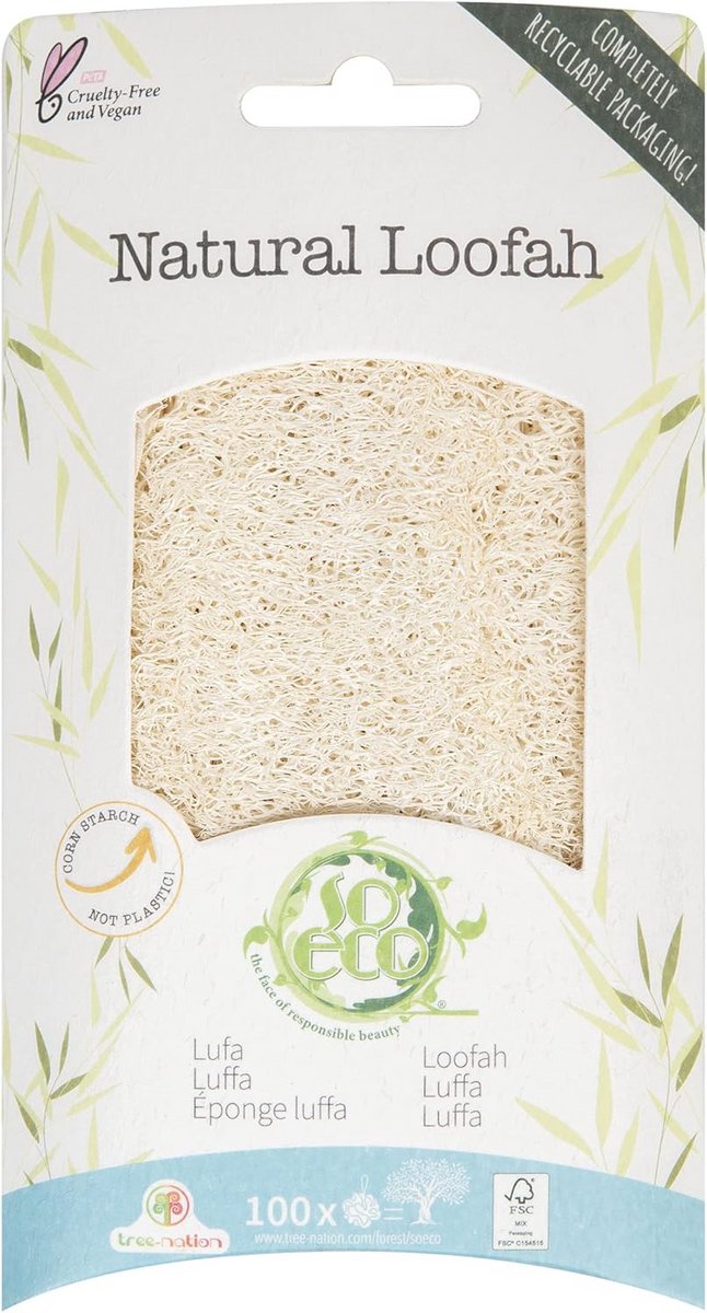 Platte Loofah voor Huidscrub en Exfoliatie