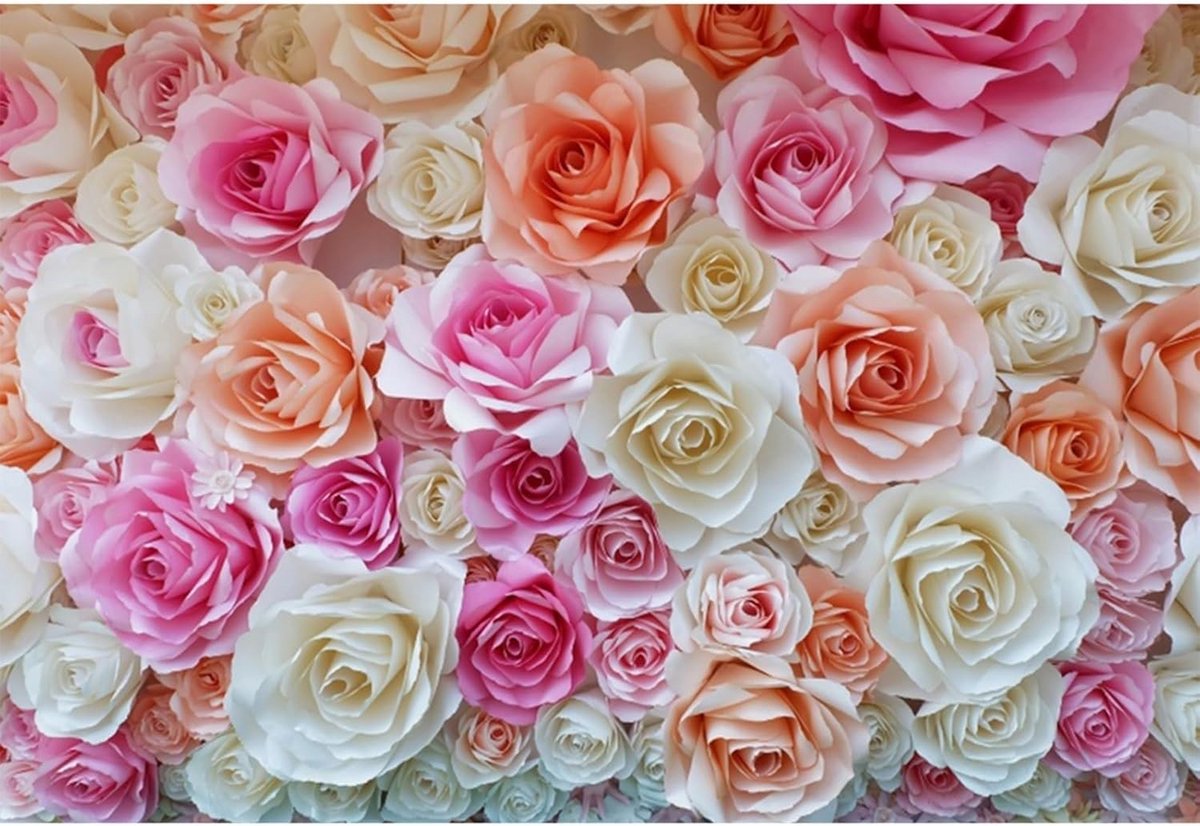 Fotografie Achtergrond Bloeiende Rozen 3x2m - Studio Decoratie voor Feest en Portret
