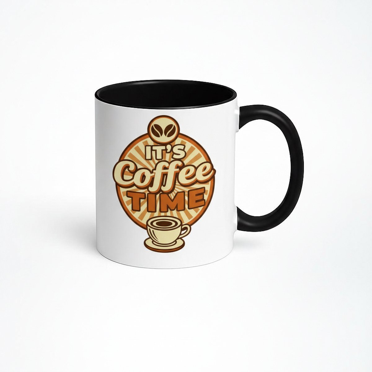 Koffietijd Alien Design Mok - Unieke Zwart-Witte Keramische Beker