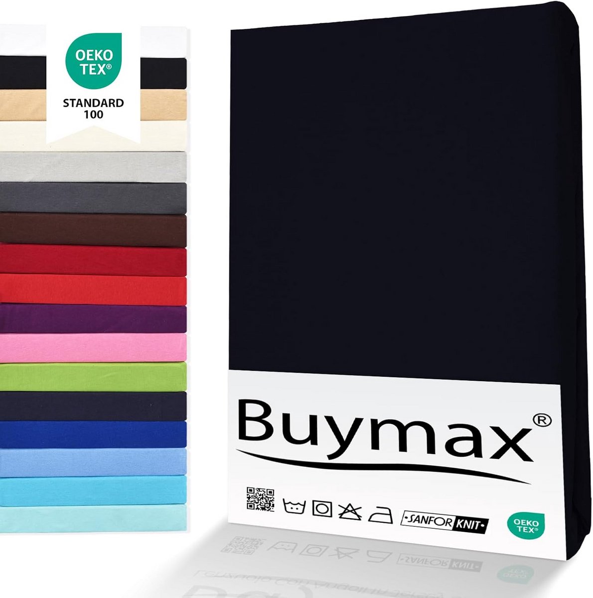 Hoeslaken Jersey 100x200cm Katoen Met Elastiek Geschikt tot 25cm Matrashoogte OEKO-TEX Gec