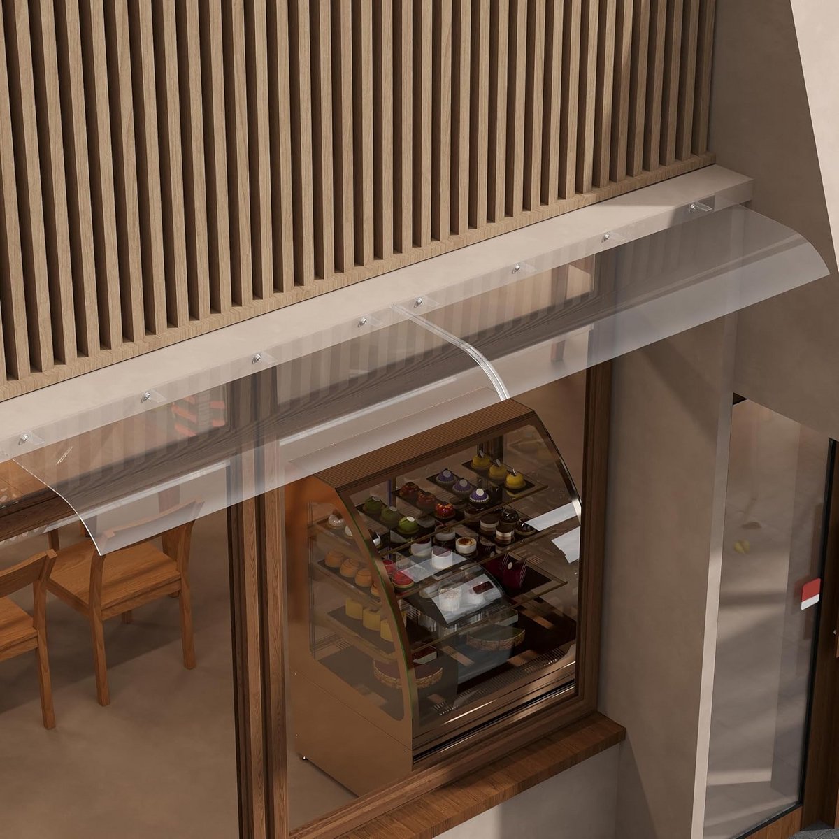Transparante Deur Luifel Overkapping - Regen- & UV-bescherming voor Voordeur, Raam of Terras