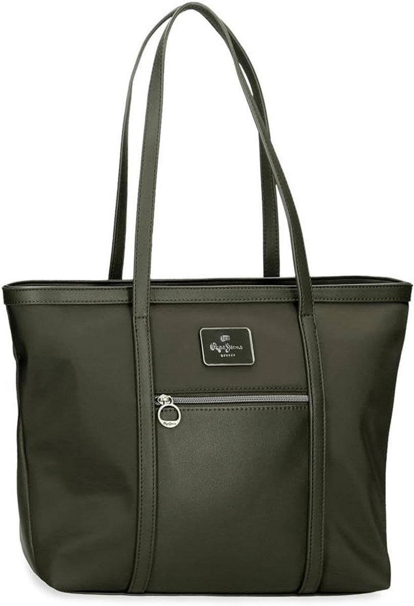 Dames Schoudertas Olijfgroen Zwart Taupe Casual Chic