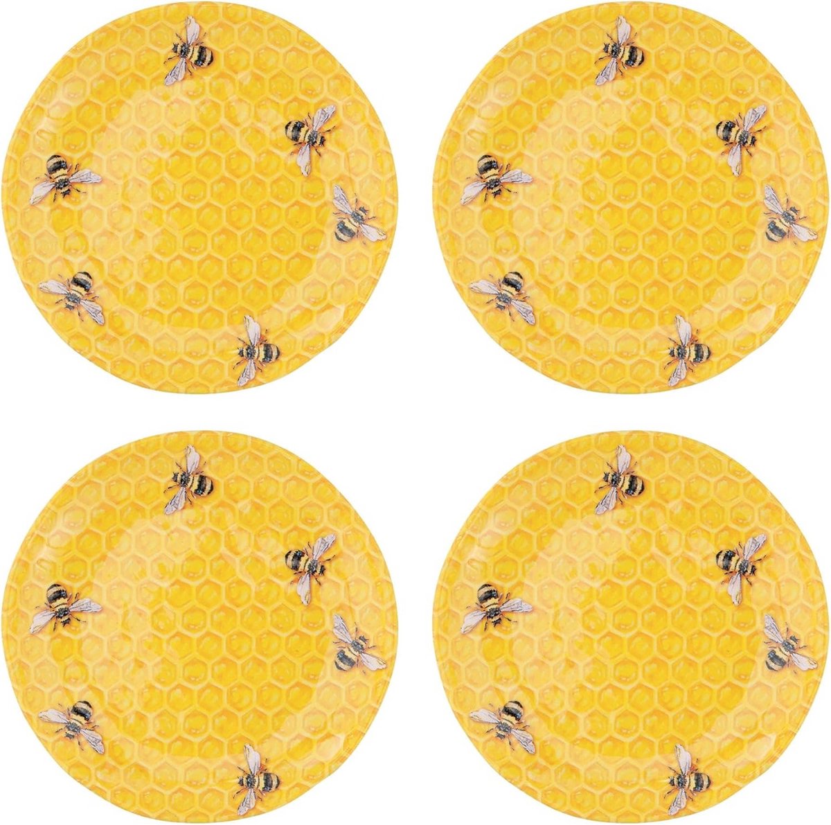Set van 4 Ronde Melamine Borden 15 cm - Ideaal voor Dessert, Snack en Diner