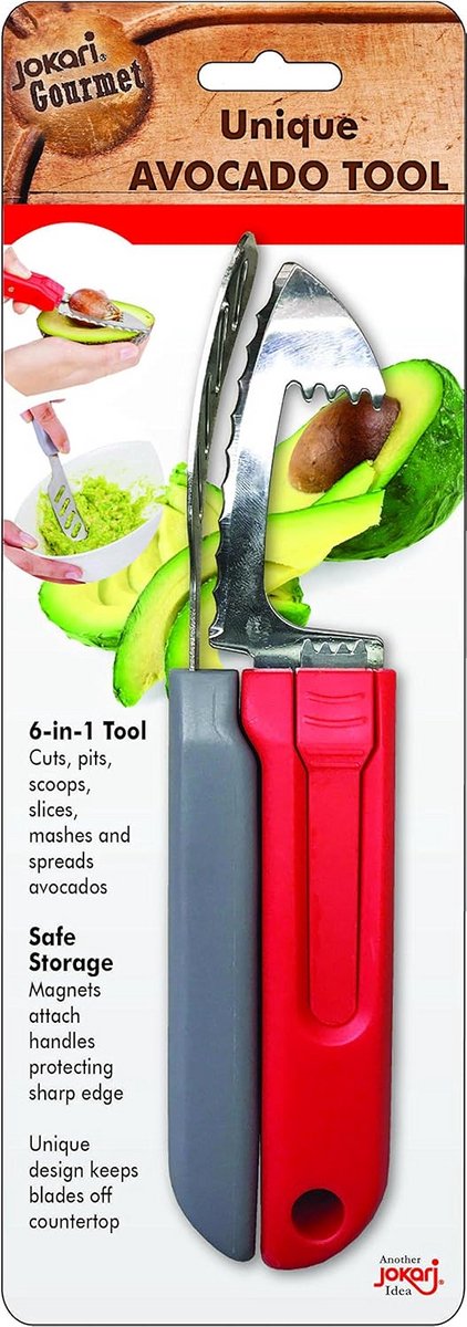 Multifunctionele 6-in-1 Avocado Tool: Snijder, Uithaler, Prakker en Schep