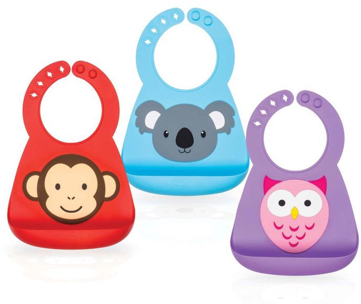 Nuby 3D Silicone Slab Dierendesign 3 Maanden+ (1 stuk)