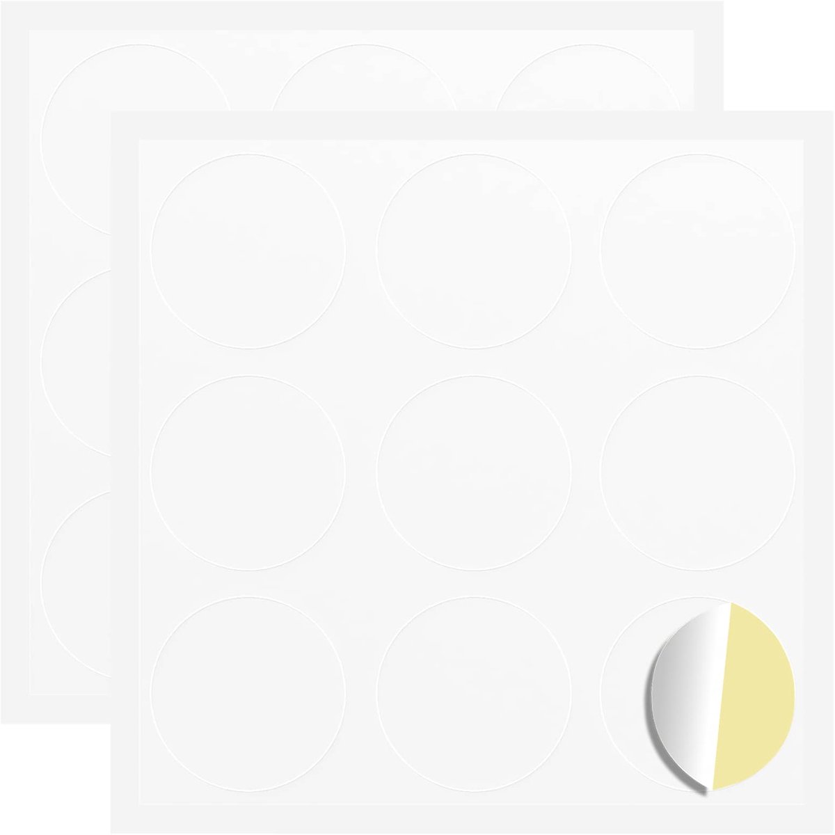 vidaXL - Sticker - 2 - pcs - Wit - Ø - 20 - x - 0,5 - mm - Papier