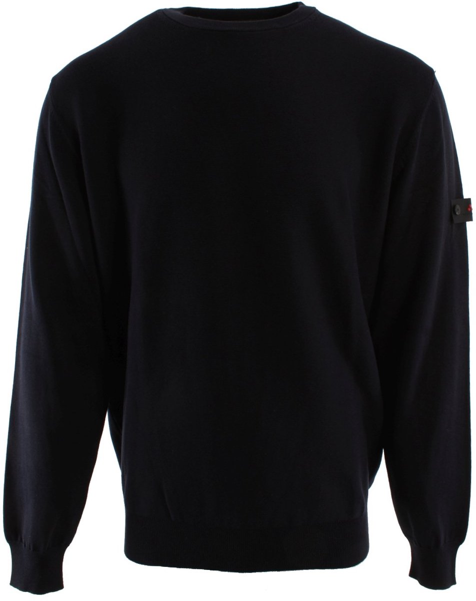 Merino Wool Crew Neck Sweater - Blue