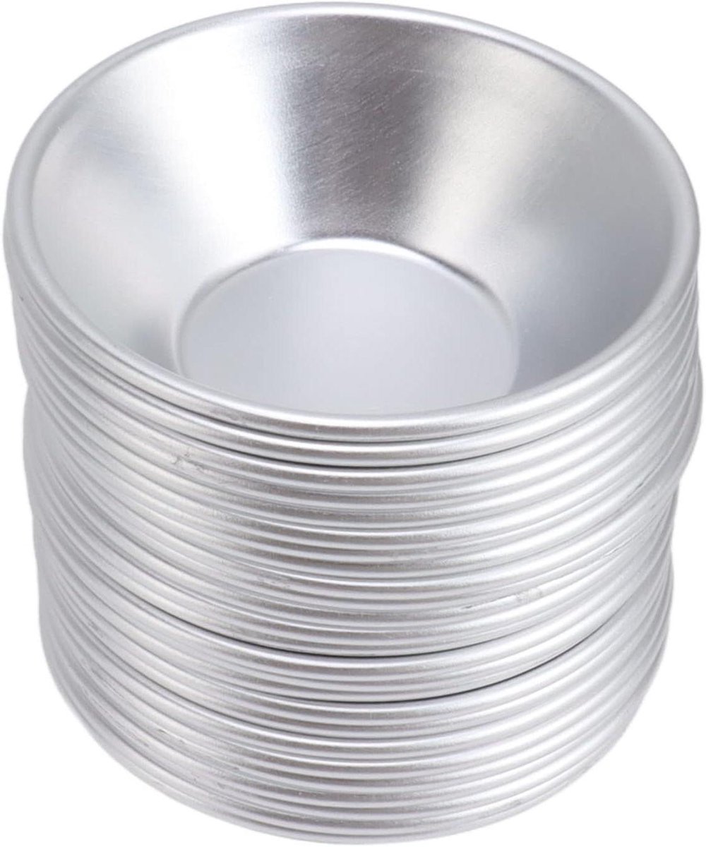 25 Stuks Ei Taart Mallen Kleine Cake Muffin Cups Aluminium Mini Cupcake Bakken.
