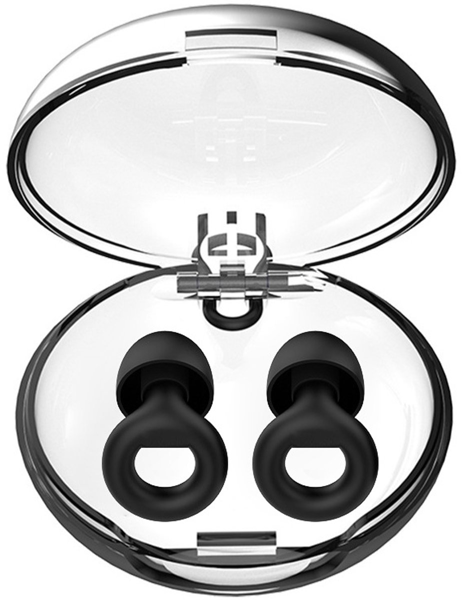 1 paar oordopjes - met opbergdoos - Herbruikbare oordopjes met ruisonderdrukking - Voor slapen - Diepe concentratie - Gevoeligheid voor geluid en reizen - Flexibele gehoorbescherming - 24 dB demping