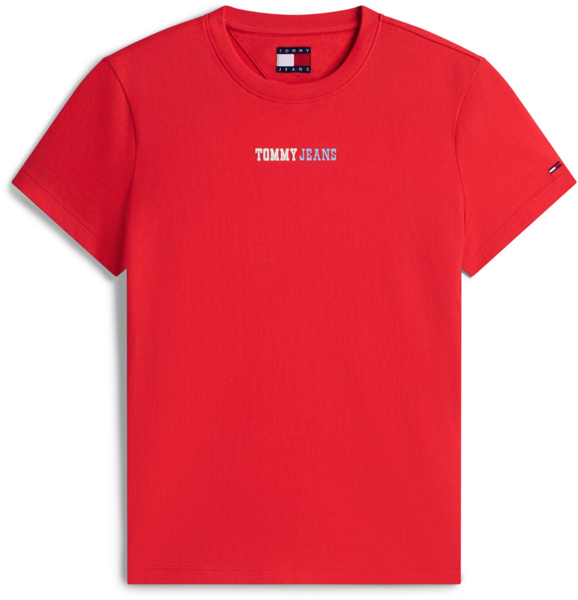 Tommy Jeans T-shirt Tjw Reg Essential Logo 2 Tee Ext Dw0dw22277 Alert Dames Rood
