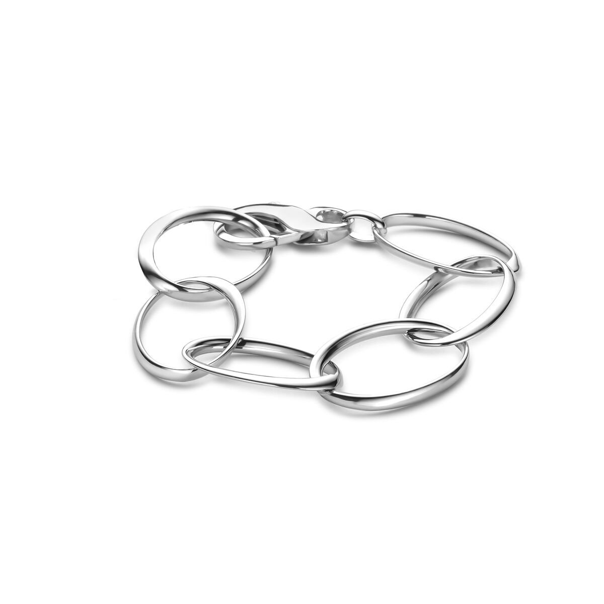 Zilver gerhodineerde armband 23 mm 22 cm - 1341589