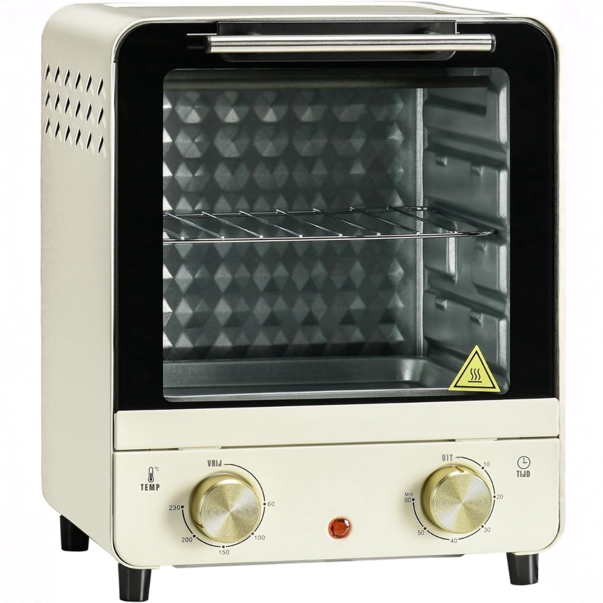 DnA® Mini Oven - Camping Oven - Mini Oven Vrijstaand -Crème Wit - ‎28cm x 26cm x 32cm