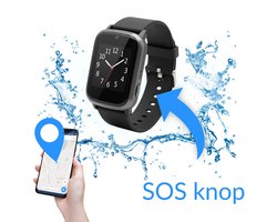 KUUS. S5 Alarmhorloge voor ouderen- SOS horloge zonder abonnement met GPS en valdetectie - Slank model voor smalle pols - Seniorenalarm