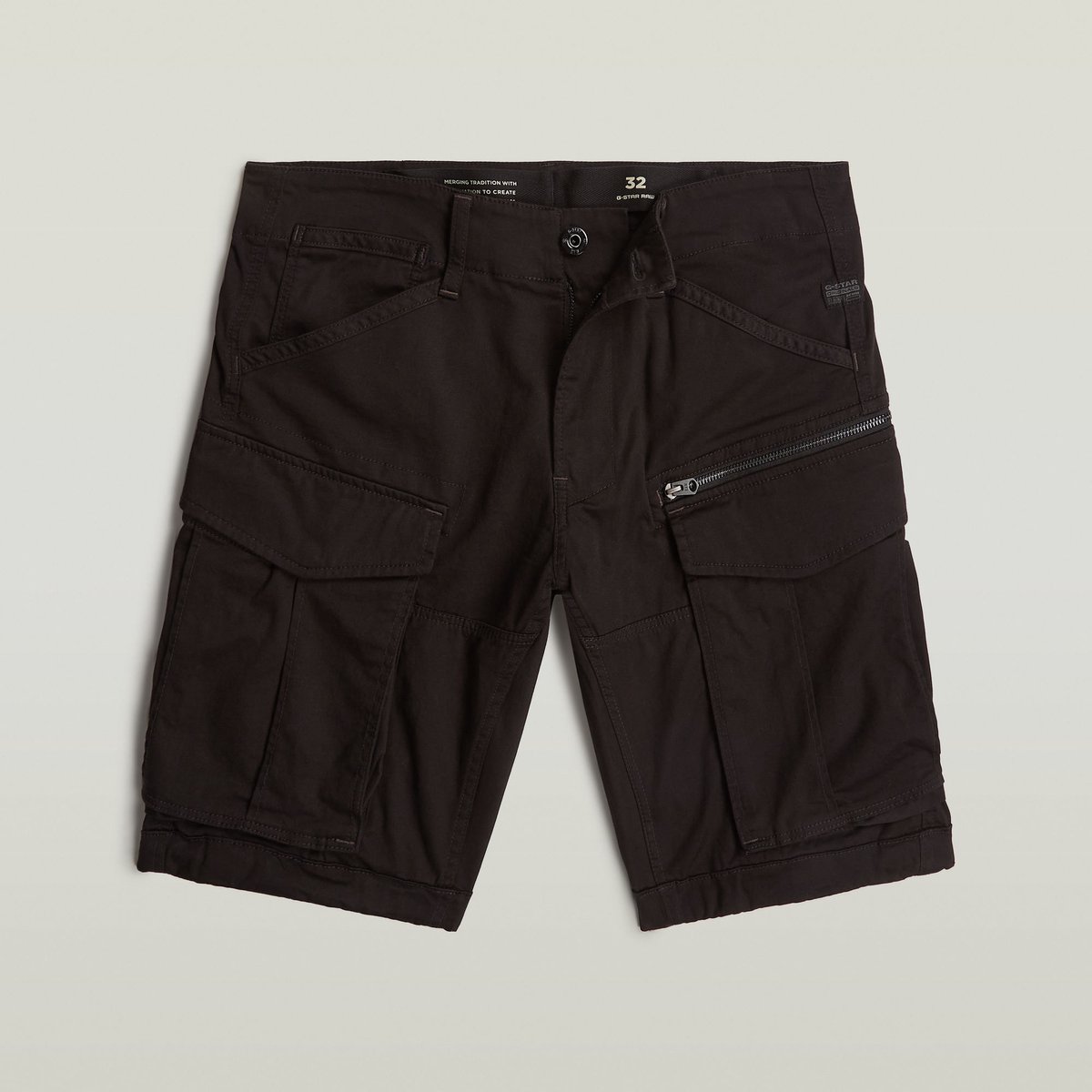 G-Star Rovic zip regular short Heren Korte broeken Zwart