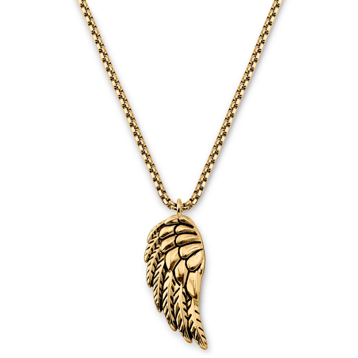 Egan | Goudkleurige Ketting met Vleugel Hanger
