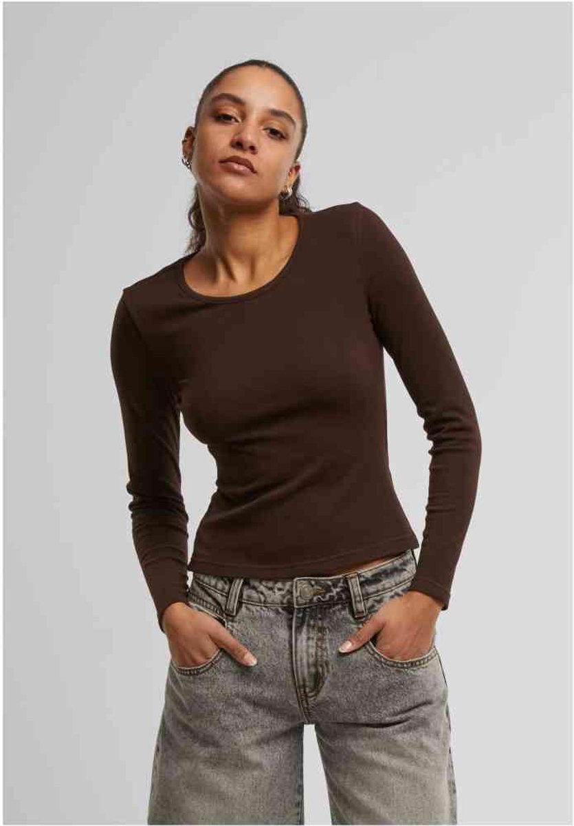 Urban Classics Heat slim Longsleeve top 5XL Bruin