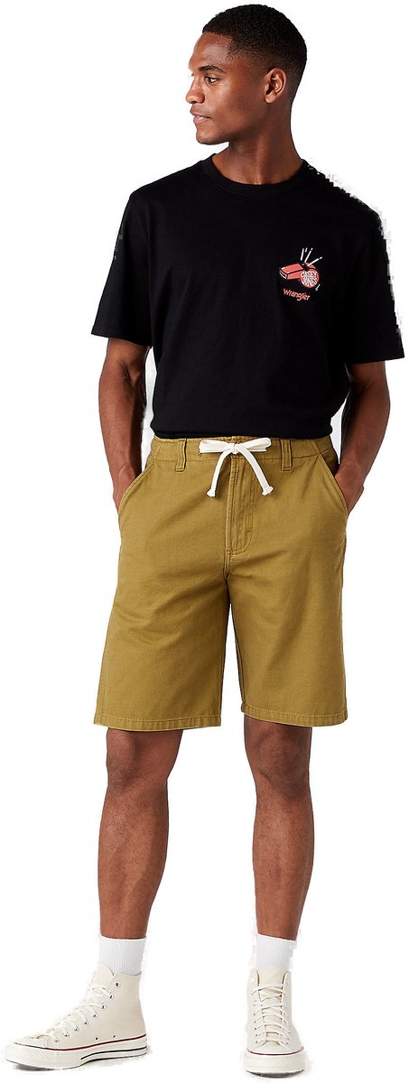 Short Wrangler Casey relaxed ds Olijfvel