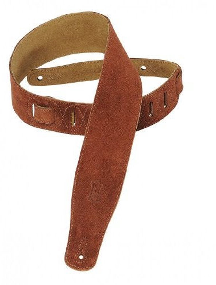 Levys Leathers MS26-RST suède gitaarband, roest