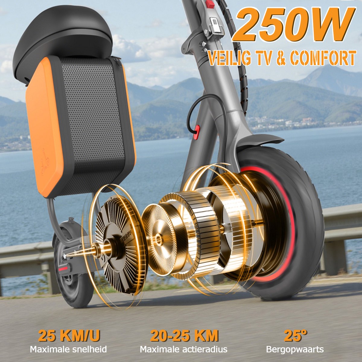 AOVOPRO TX01XB Elektrische step met Zadel- 25 km/u - 36V 5.2AH - Bereik van 25 km - 8,5 inch antislipbanden - voor Volwassenen – foto 2