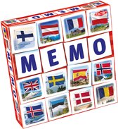 Tactic Memo Vlaggen - Memospel - Zoek de Juiste Paren - Leer Vlaggen van Landen Herkennen - Educatief Gezelschapsspel voor Kinderen en Families - 2 tot 6 Spelers - Vanaf 3 Jaar