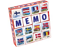 Tactic Memo Vlaggen - Memospel - Zoek de Juiste Paren - Leer Vlaggen van Landen Herkennen - Educatief Gezelschapsspel voor Kinderen en Families - 2 tot 6 Spelers - Vanaf 3 Jaar