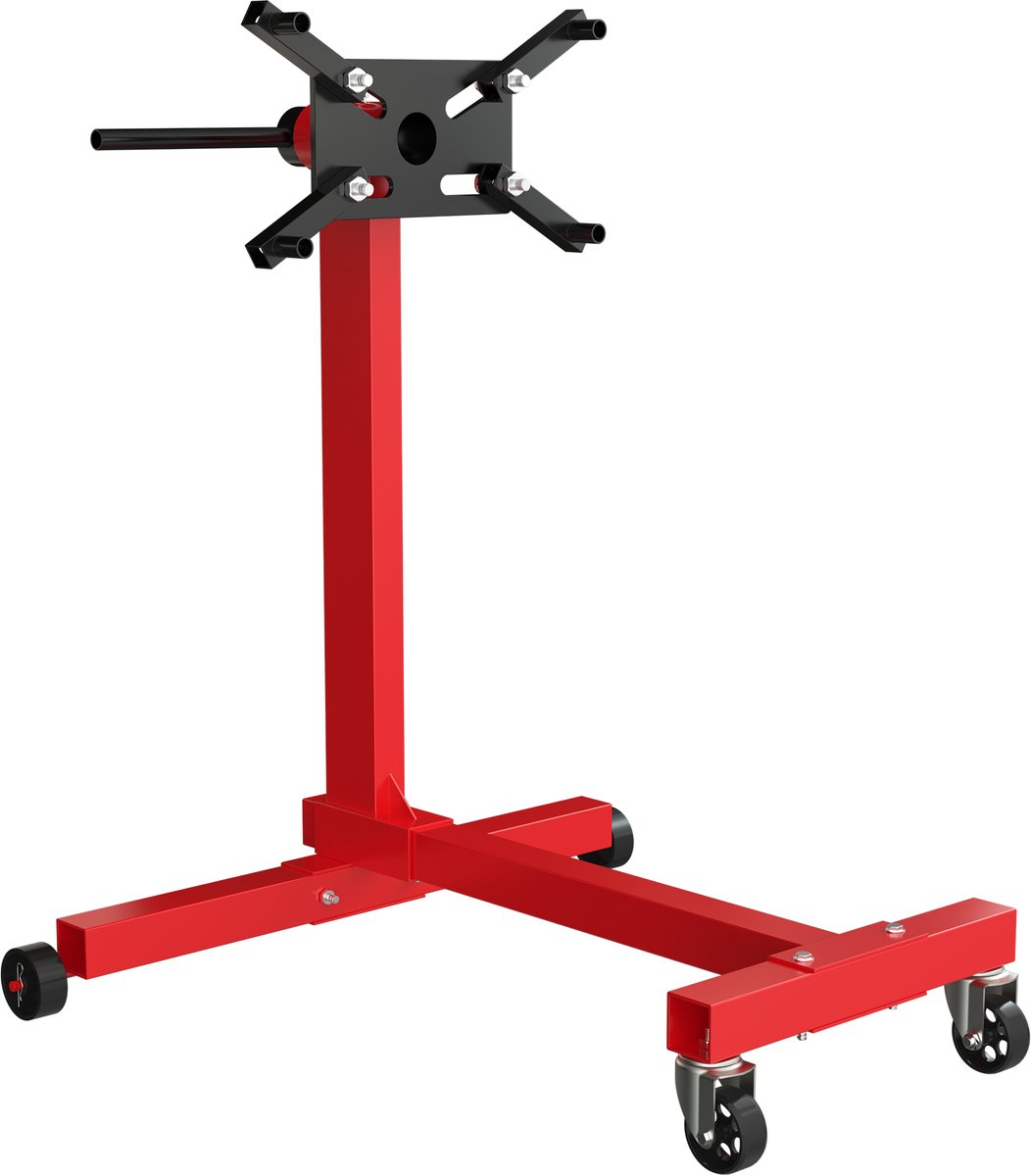 Froadp Motorsteun 450 kg met 360° draaibare motorhouder, motorheffer, incl. wielen