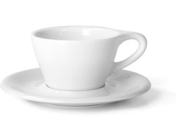 Porseleinen Cappuccinokop en Schotel 175ml voor Latte Art