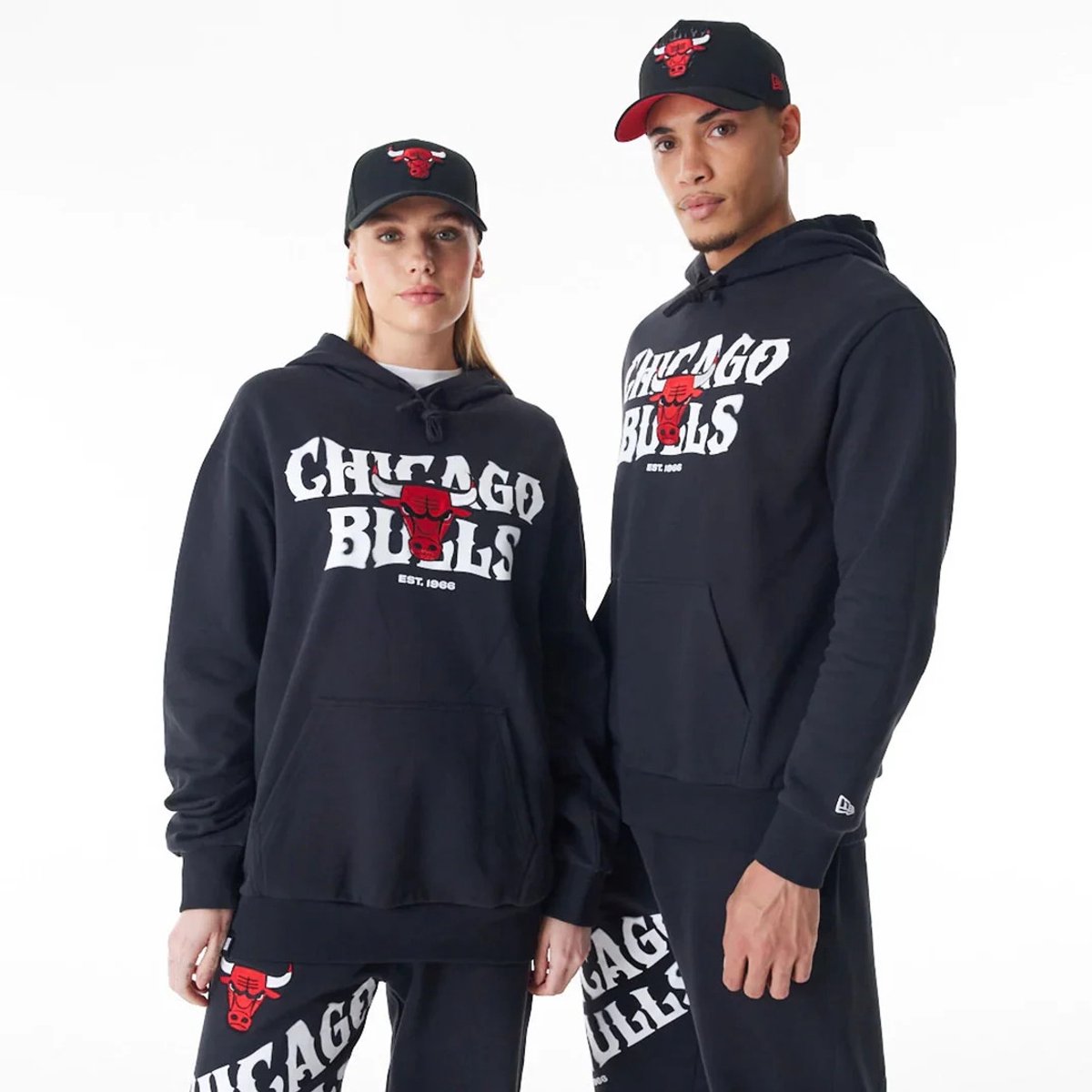 Hoodie Chicago Bulls NBA Graphic Zwart