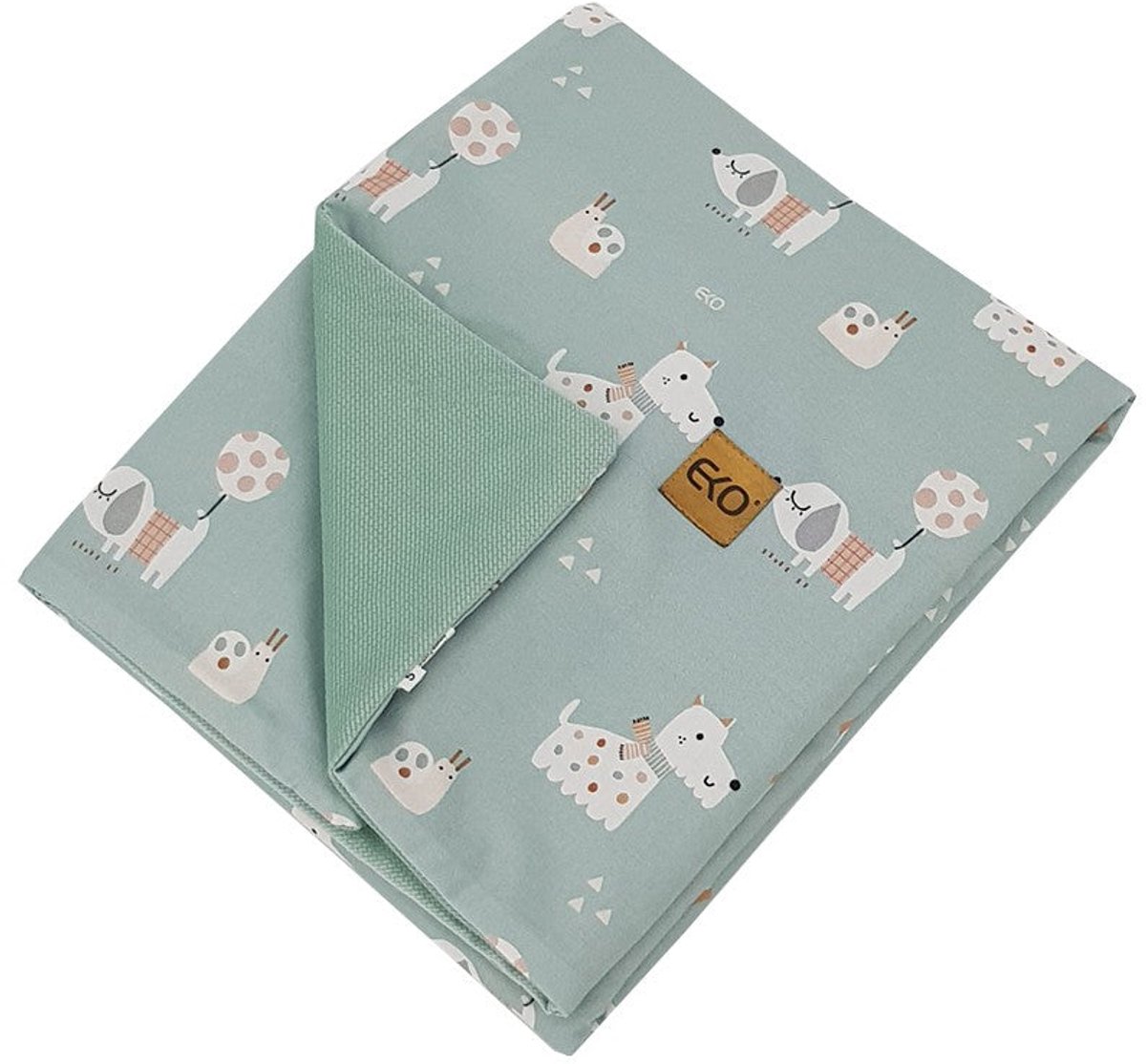 Blanket and play mat with velvet fabric lining - Dogs