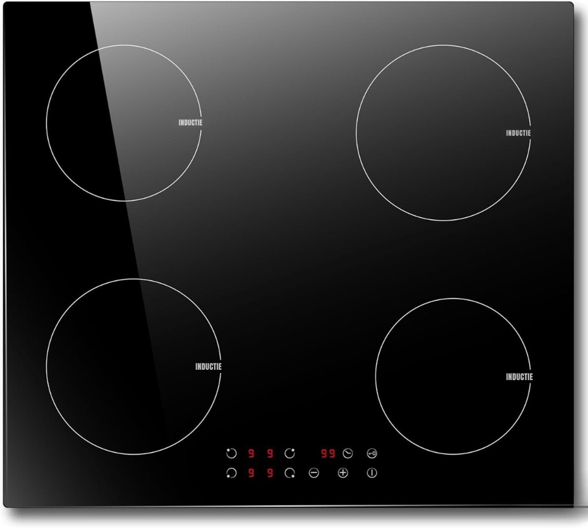 Zyrex® Elektrische Kookplaat 2 Pits - Elektrische Fornuis - Elektrische Kookplaat Vrijstaand - 2 Kookplaten 30 cm - Kinderslot - Zwart -52 cm x 29 cm x 6 cm