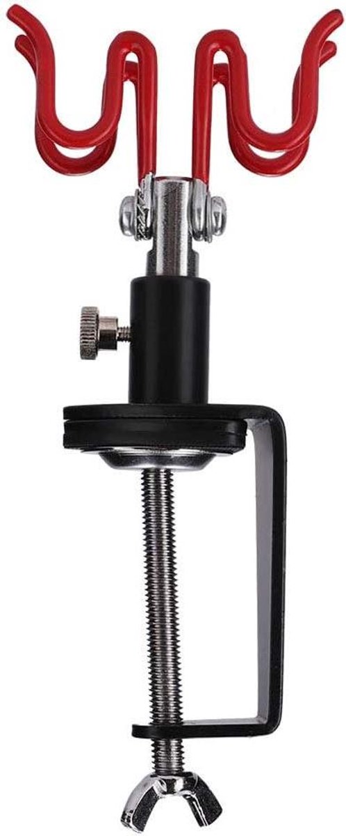 Allecto- Airbrushhouder Stand - Verfhobbyset - Tafelmontage - Station 2 Airbrushes - Geschikt voor verf - Klem op Tafelmontage - Twee Airbrushhouders.