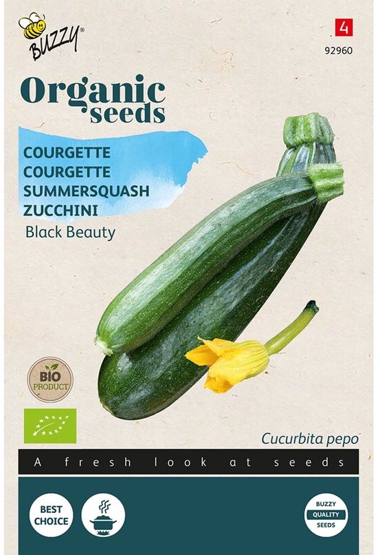 Organic Courgette Black Beauty (Skal 14725) - Buzzy