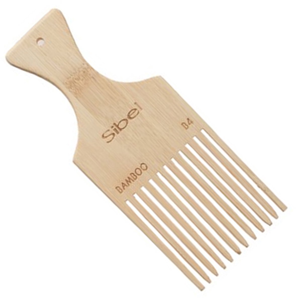 Bamboo B4 Antistatische Houten Afrokam Sibel