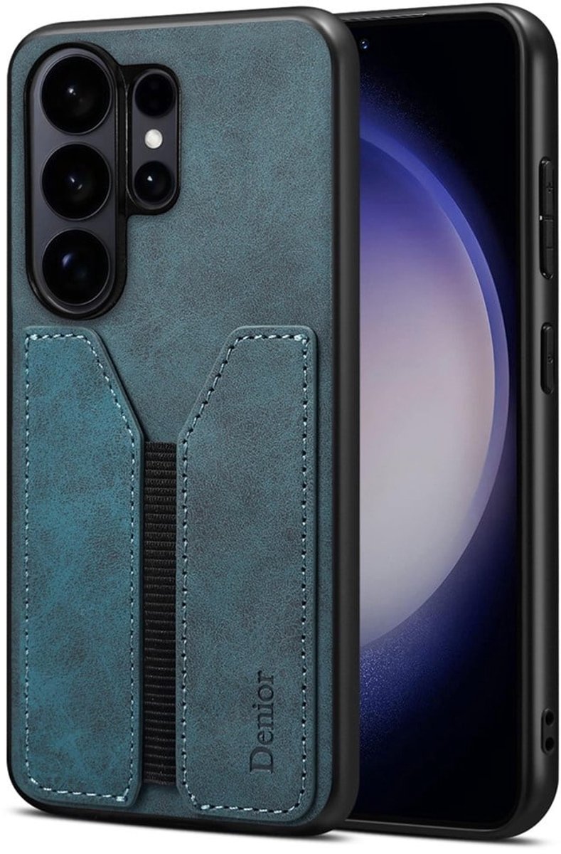 Denior Geschikt voor Samsung Galaxy S26 Ultra hoesje - Backcover met kaarthouder - Blauw