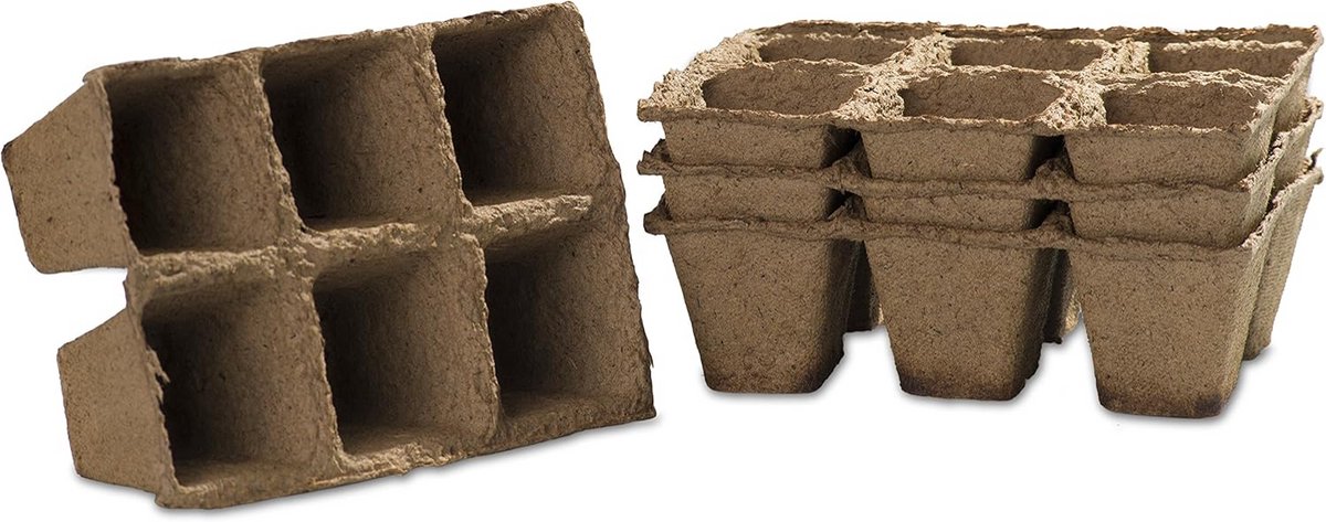 24 Potgrondstrips voor Zaaien en Kweken, 6 cm – Biodegradable Kweekpotjes