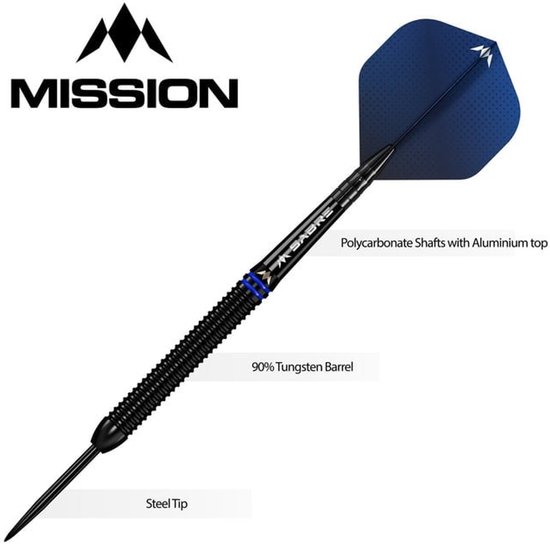 Mission Tavis Dudeney 90% - Dartpijlen van Mission — afbeelding 2