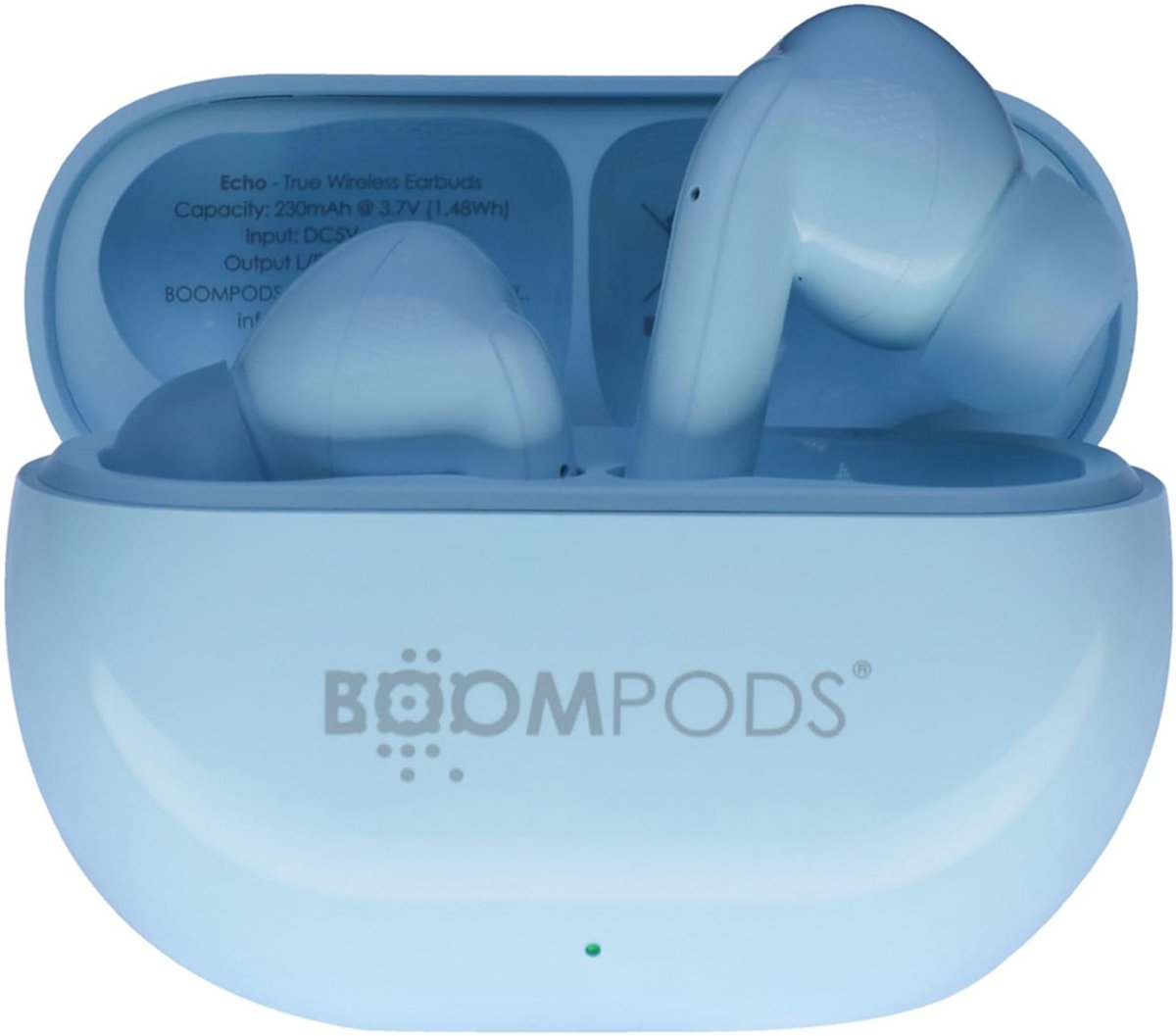 Boompods, TWS Bluetooth 5.3 Extra Bass Oordopjes Model EchoBuds, Hemelsblauw