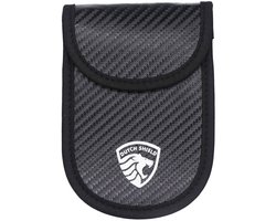 RFID Autosleutel Anti-diefstal Beschermhoes voor Keyless Entry Go Auto's - Dubbele laag RFID Carbon look - Zwart