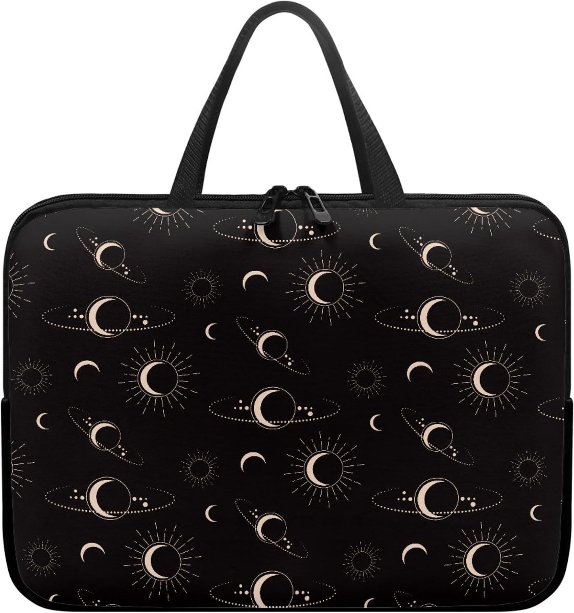 Laptoptas Print - Handtas Notebook - Reizen School - Waterdicht Krasbestendig - 17 Zoll - Zwart