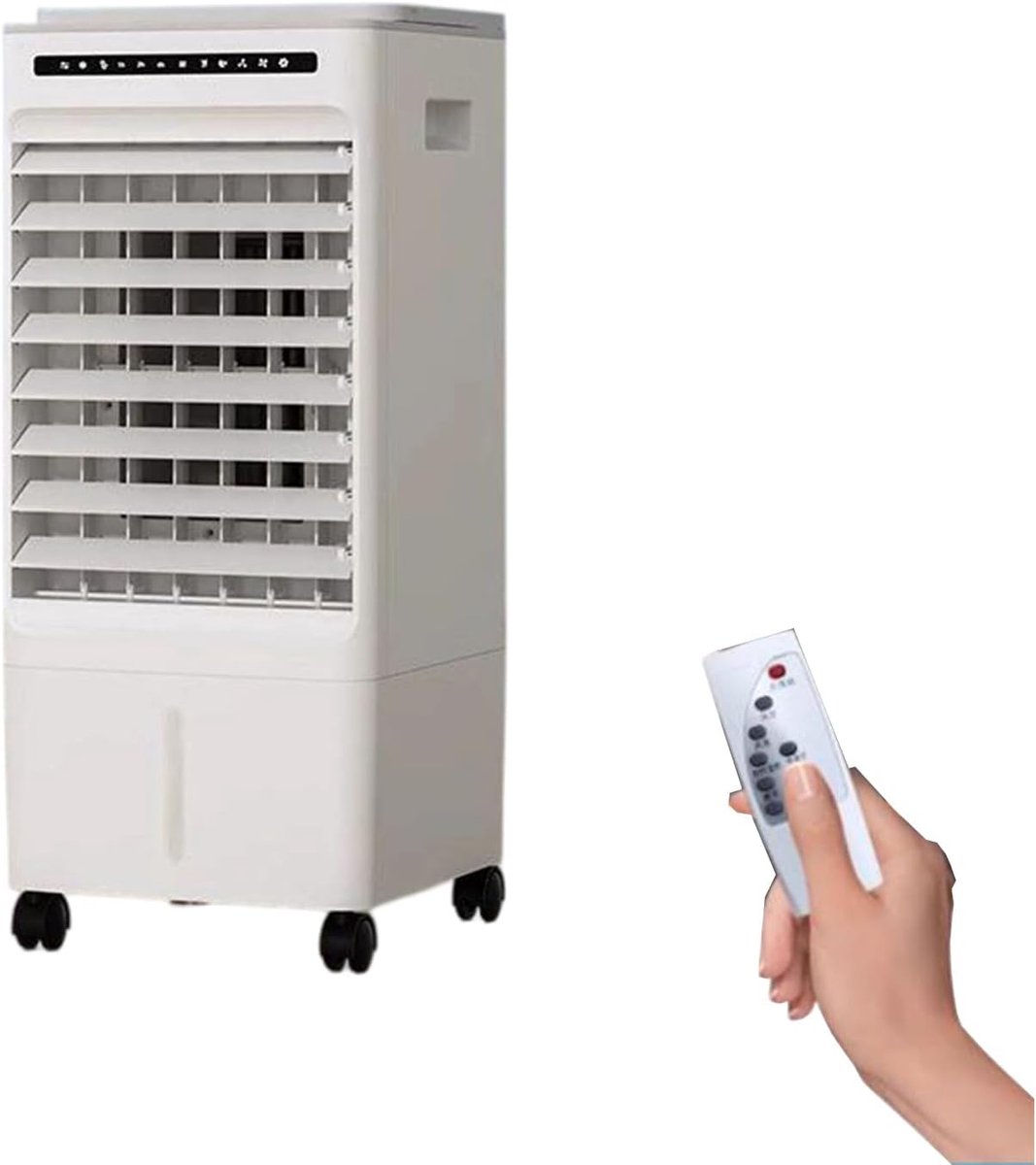 Mobiele Airco - Luchtkoeler Ventilator - Persoonlijke Koelte - Waterkoeling Technologie - 25x24x56cm - Wit