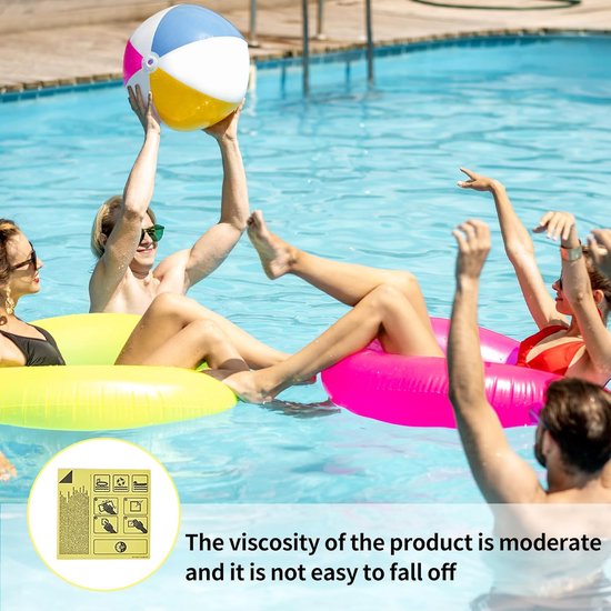 Reparatieset Luchtbed - Zwembadpatches - Snelle Herstelwerkzaamheden - Zelfklevend Gemak - 20 Stuks - Geel van Merkloos — afbeelding 2
