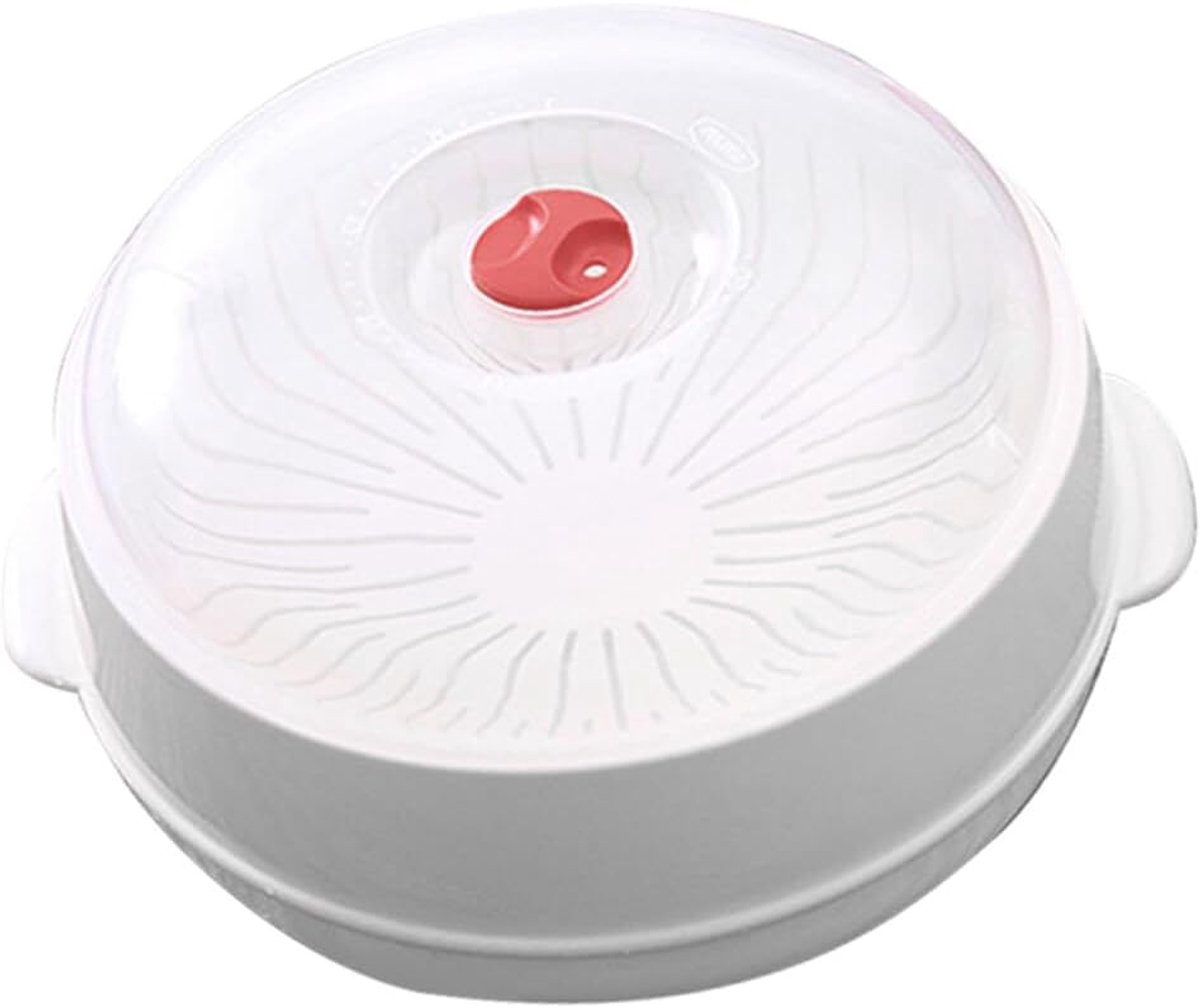 Magnetron Stoommandje - Keuken Accessoire - Gezond Koken - Behoudt Voedingsstoffen - 25x25x14cm - Wit