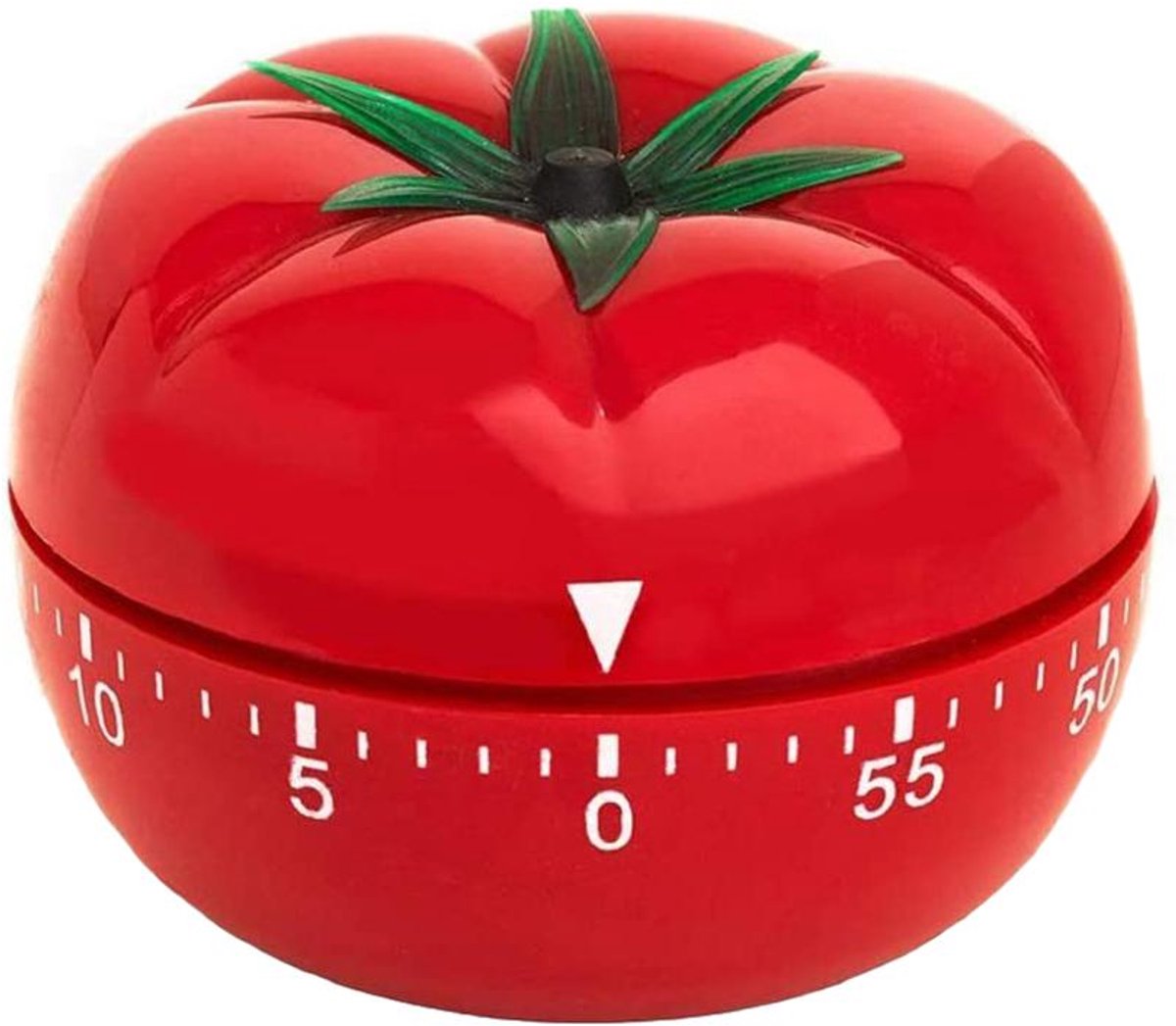 Keukentimer - Mechanische Countdown Timer - 60 Minuten Afstelbaar - 1 Stuk - Wit