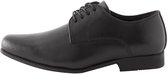 Next - Jongens - Leren veterschoenen voor school met brede pasvorm (G) - Zwart