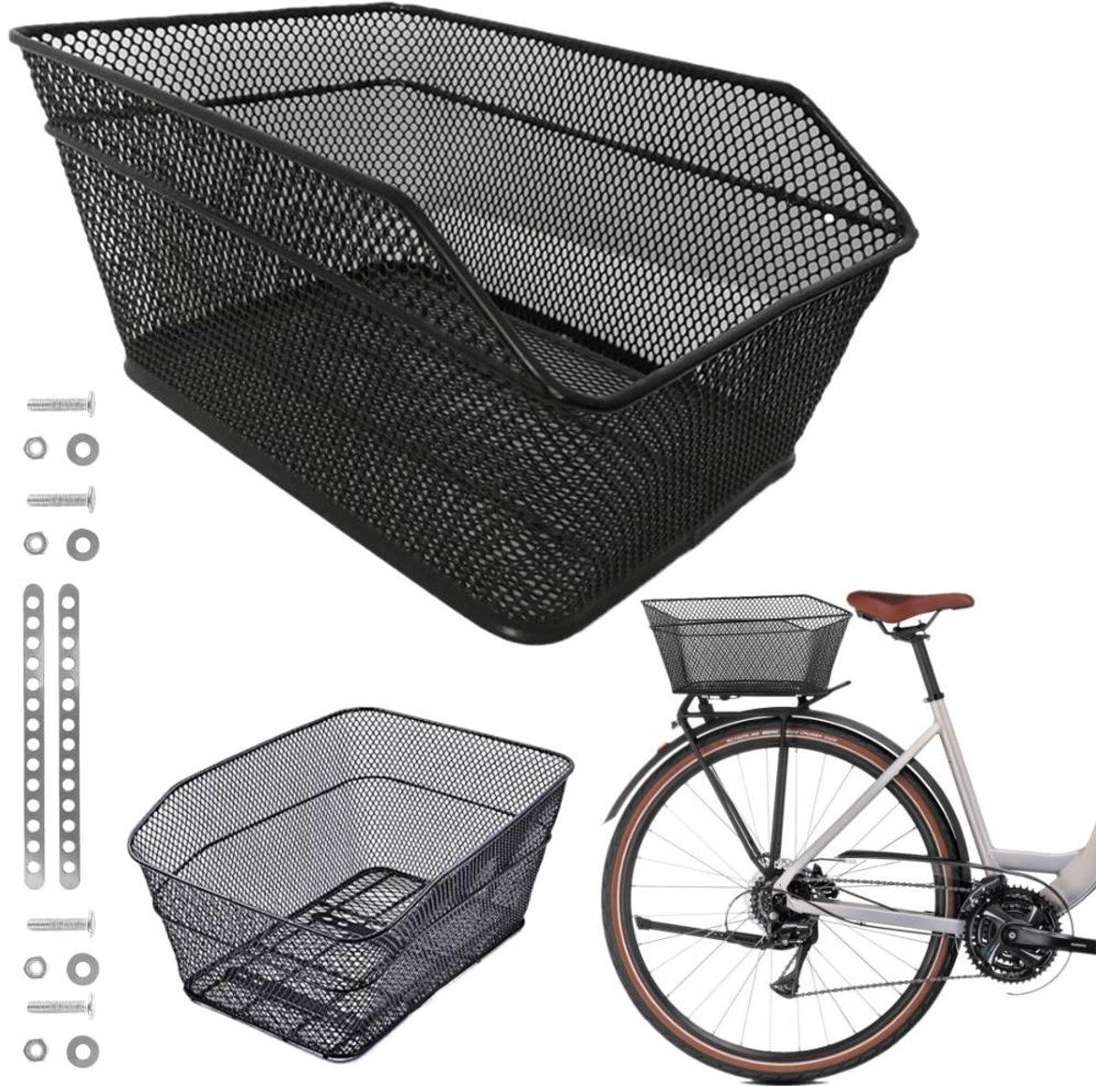 Raion - Fietsmand - Op Aanlader - Zwart - Staal