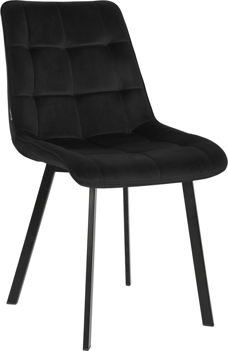 ExitoDesign TULUZA Serie - Eetkamerstoel - Zwart - Velvet - Stijlvol Pikering