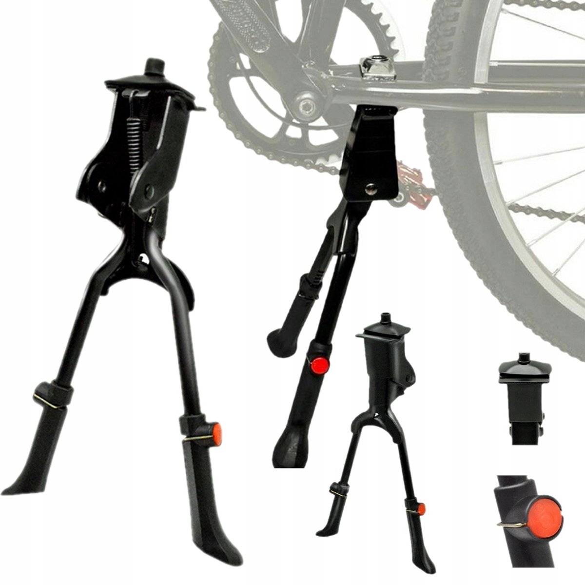 RAION - Dubbele Fietsstandaard - 24-28 inch - Aluminium - Zwart