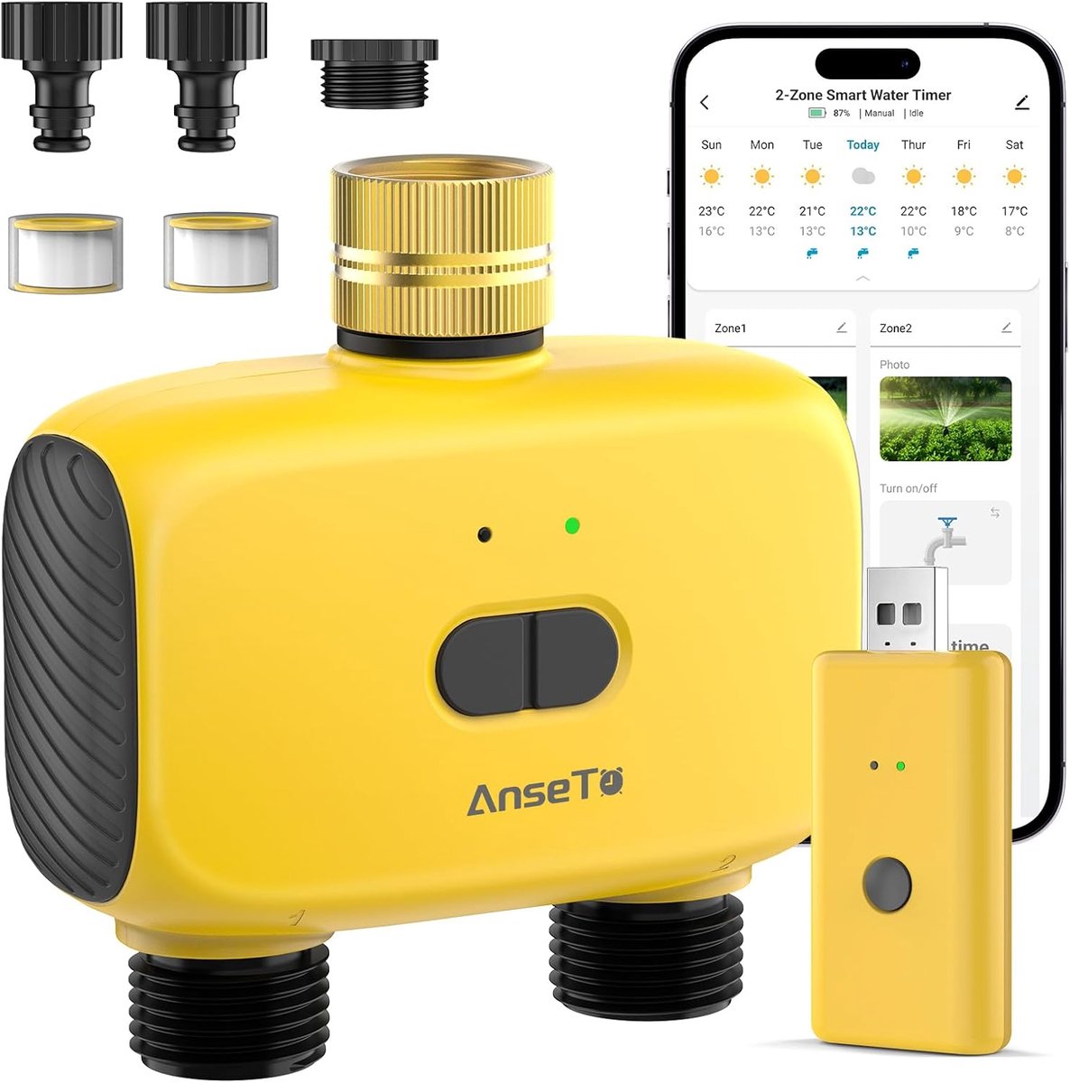 Intelligent Bewateringssysteem - Automatische Tuinsproeier - Gazon Water Geven - Wifi Afstandsbediening - 15 x 11 x 5 cm